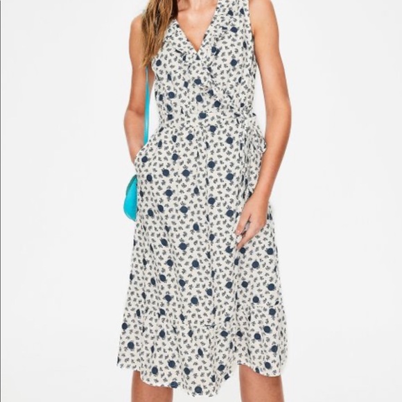 Boden Dresses & Skirts - Boden NWT Spotted and Floral Wrap Dress